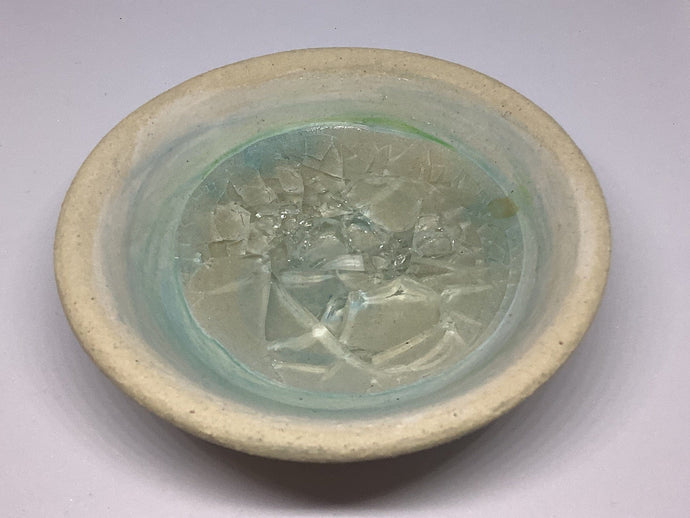 Soap Matters Dish Stone and light blue - 10.5cm wide 3cm high Medium designer soap dish