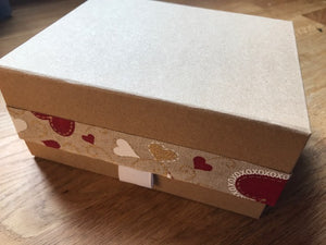 Heart gift box with blended oil and two soaps