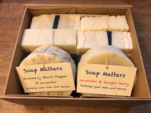 Six different natural soaps